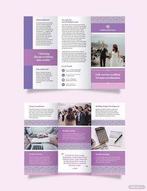 Wedding Event Tri-Fold Brochure Template