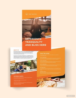 Yoga Studio Bi-Fold Brochure Template