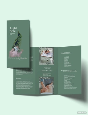 Chiropractic Clinic Tri-Fold Brochure Template