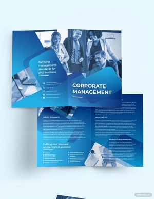 Corporate Management Bi-Fold Brochure Template
