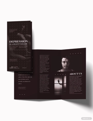 Depression Tri-Fold Brochure Template