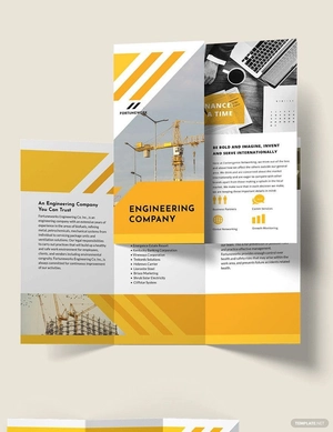 Engineering Company Tri-Fold Brochure Template
