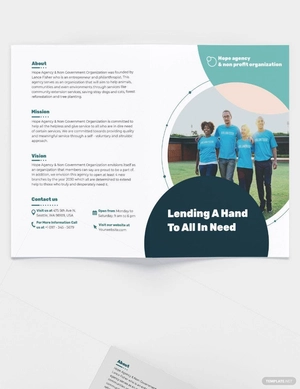 Fundraising Bi-Fold Brochure Template