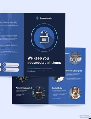 Security Company Bi-Fold Brochure Template