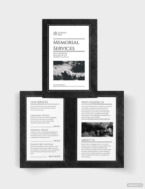 Memorial Bi-Fold Brochure Template