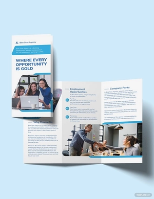 Employment Agency Tri-Fold Brochure Template