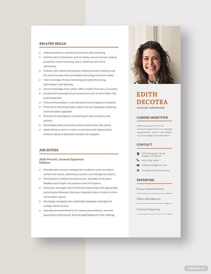 Account Supervisor Resume
