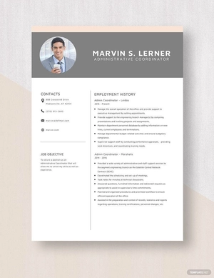 Admin Coordinator Resume