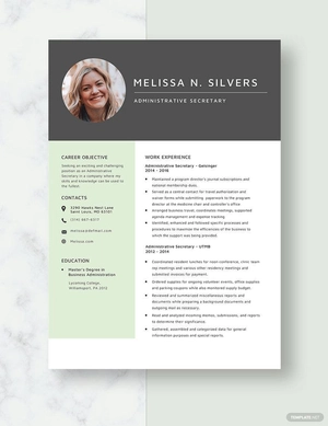 Administrative Secretary Resume