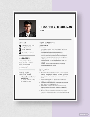 Admin Resume