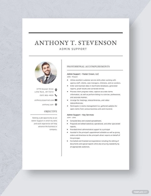Admin Support Resume