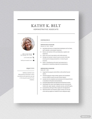 Administrative Associate Resume