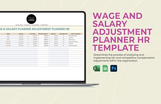 Wage and Salary Adjustment Planner HR Template