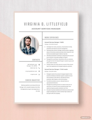 Account Services Manager Resume