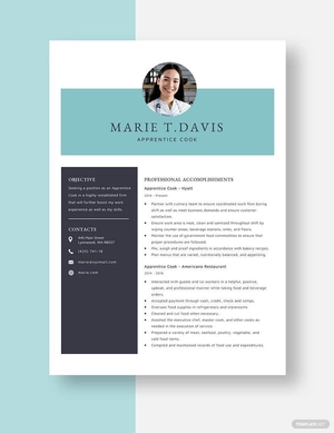 Apprentice Cook Resume