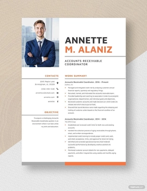 Account Receivable Coordinator Resume
