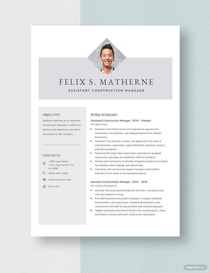 Assistant Construction Manager Resume