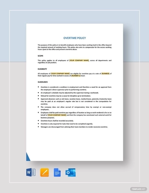 Company Overtime Policy Template