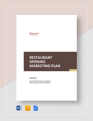 Restaurant Opening Marketing Plan Template