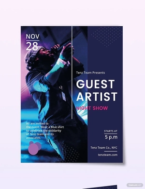 Guest Artist Flyer Template