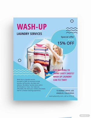 Laundry Service Flyer Template