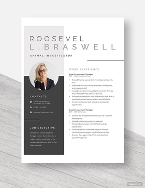 Area Development Manager Resume