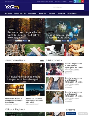 Online Magazine PSD Website Template