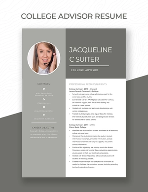 College Advisor Resume