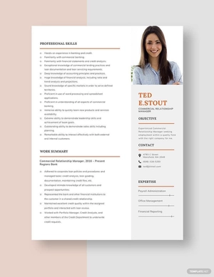 Commercial Relationship Manager Resume