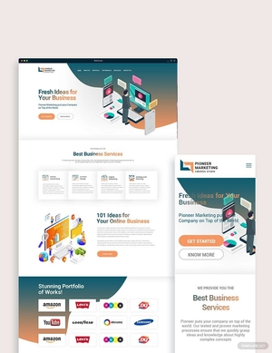 Marketing Agency Bootstrap Landing Page Template