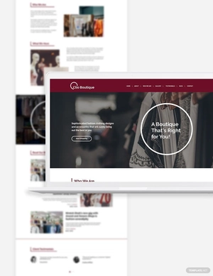 Boutique Bootstrap Landing Page Template