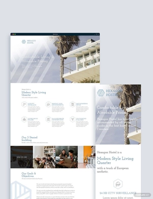 Hostel Bootstrap Landing Page Template
