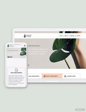 Skin Beauty Bootstrap Landing Page Template