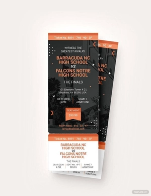 Basketball Ticket Invitation Template