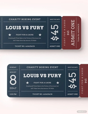 Charitable Sports Event Ticket Template