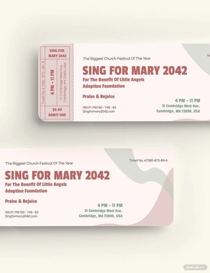 Church Event Ticket Template