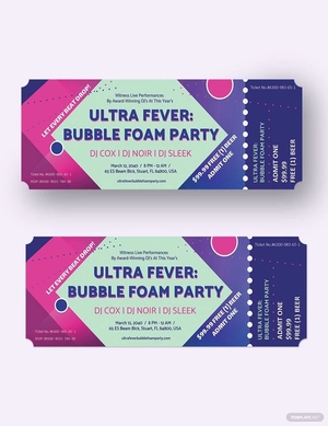 Club Event Ticket Template