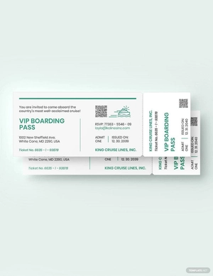 Cruise Ticket Invitation Template