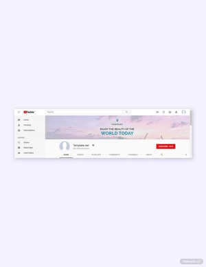 YouTube Channel for Travel Template