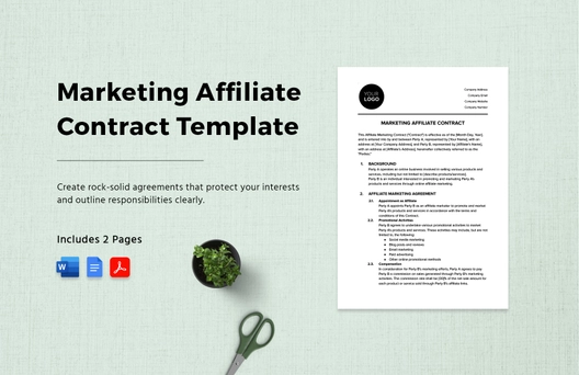Marketing Affiliate Contract Template