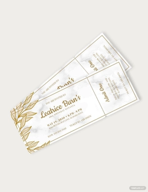 Elegant Birthday Ticket Template