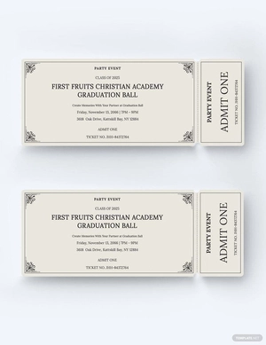 Event Party Ticket Template