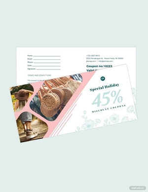 Editable Discount Coupon Template
