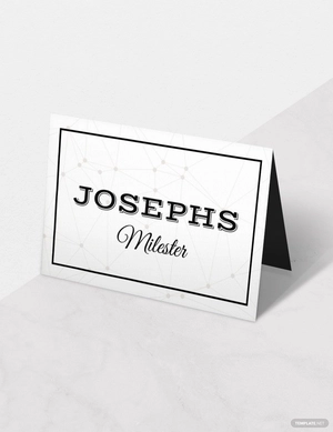 D&U Wedding Place Card Template