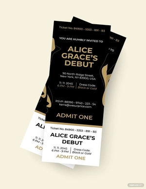 Birthday Ticket Invitation Template