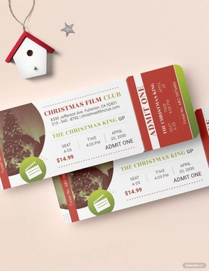 Christmas Movie Ticket Template