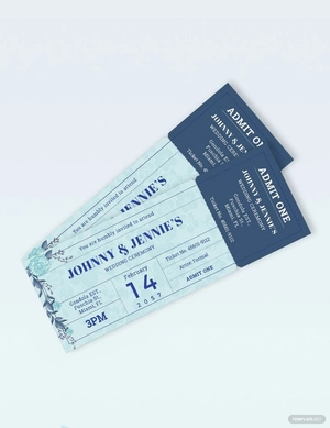 Creative Wedding Ticket Template