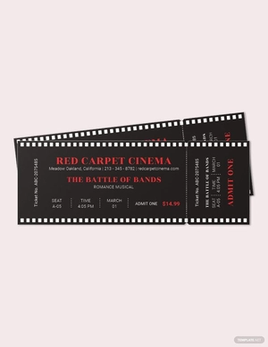 Simple Movie Ticket Template