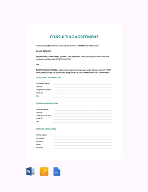 Simple Consulting Agreement Template