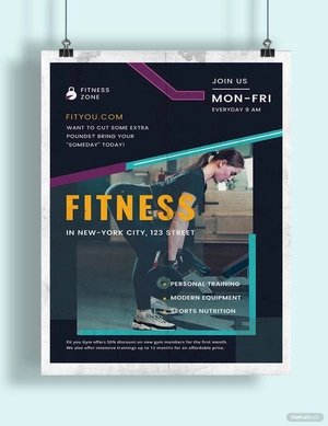 Fitness Motivational Poster Template